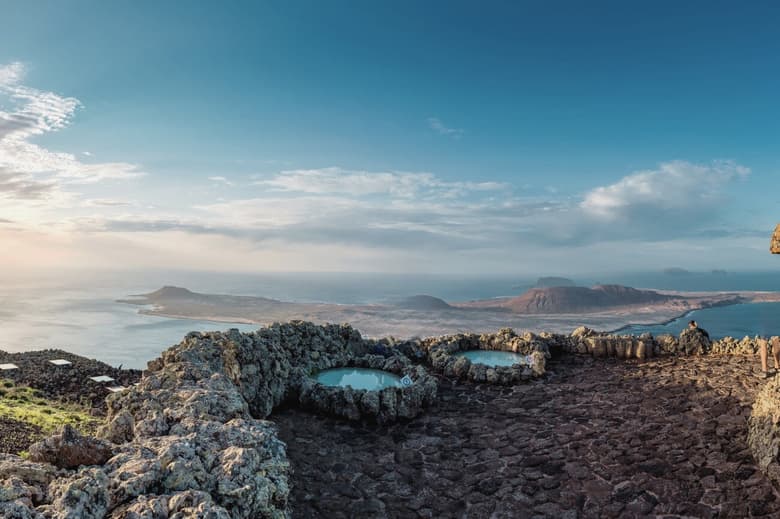 La Geria vineyards among solidified lava in Lanzarote