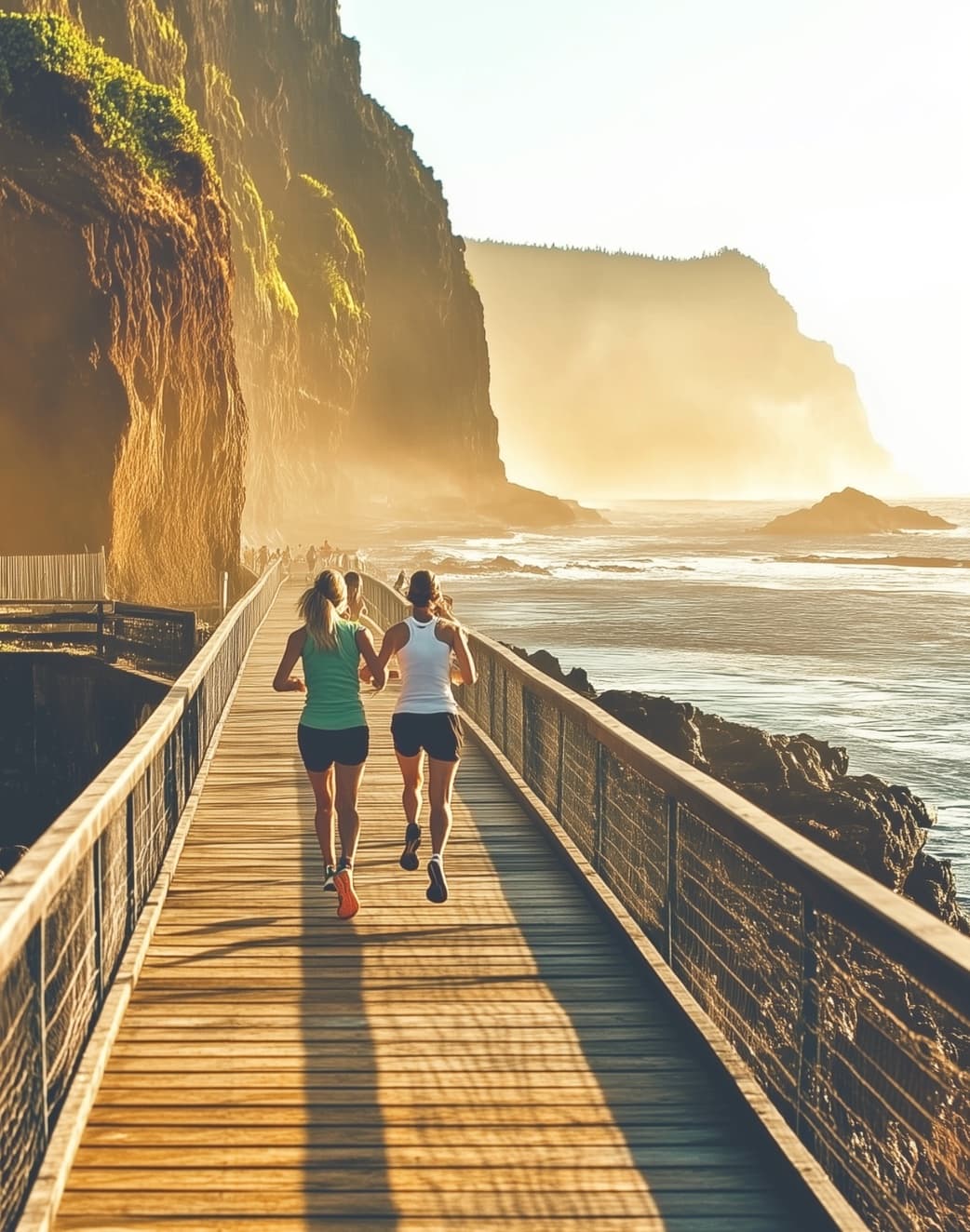 Coastline and cliffs of Madeira island from above