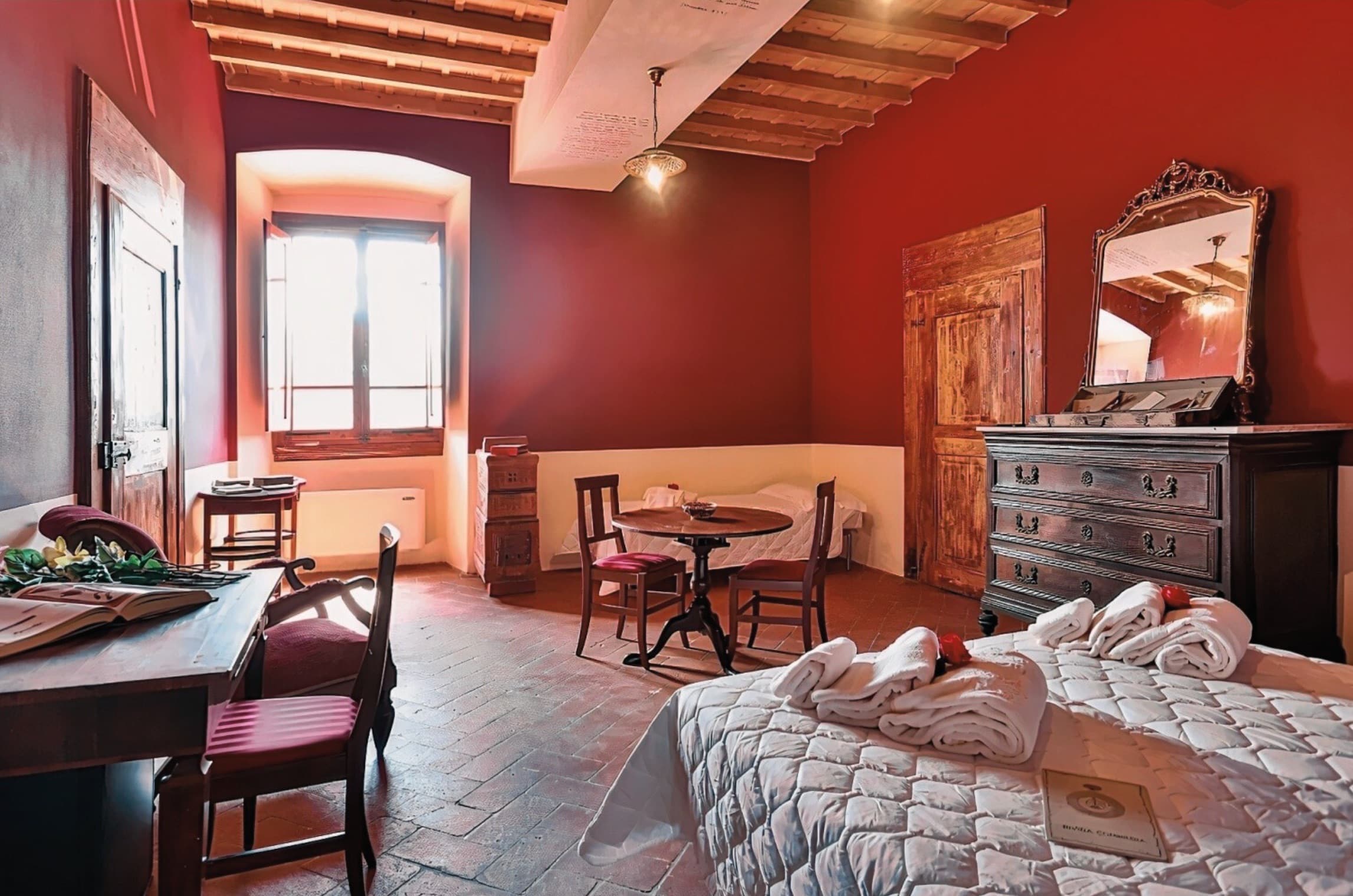 Group walk through a medieval Tuscan town