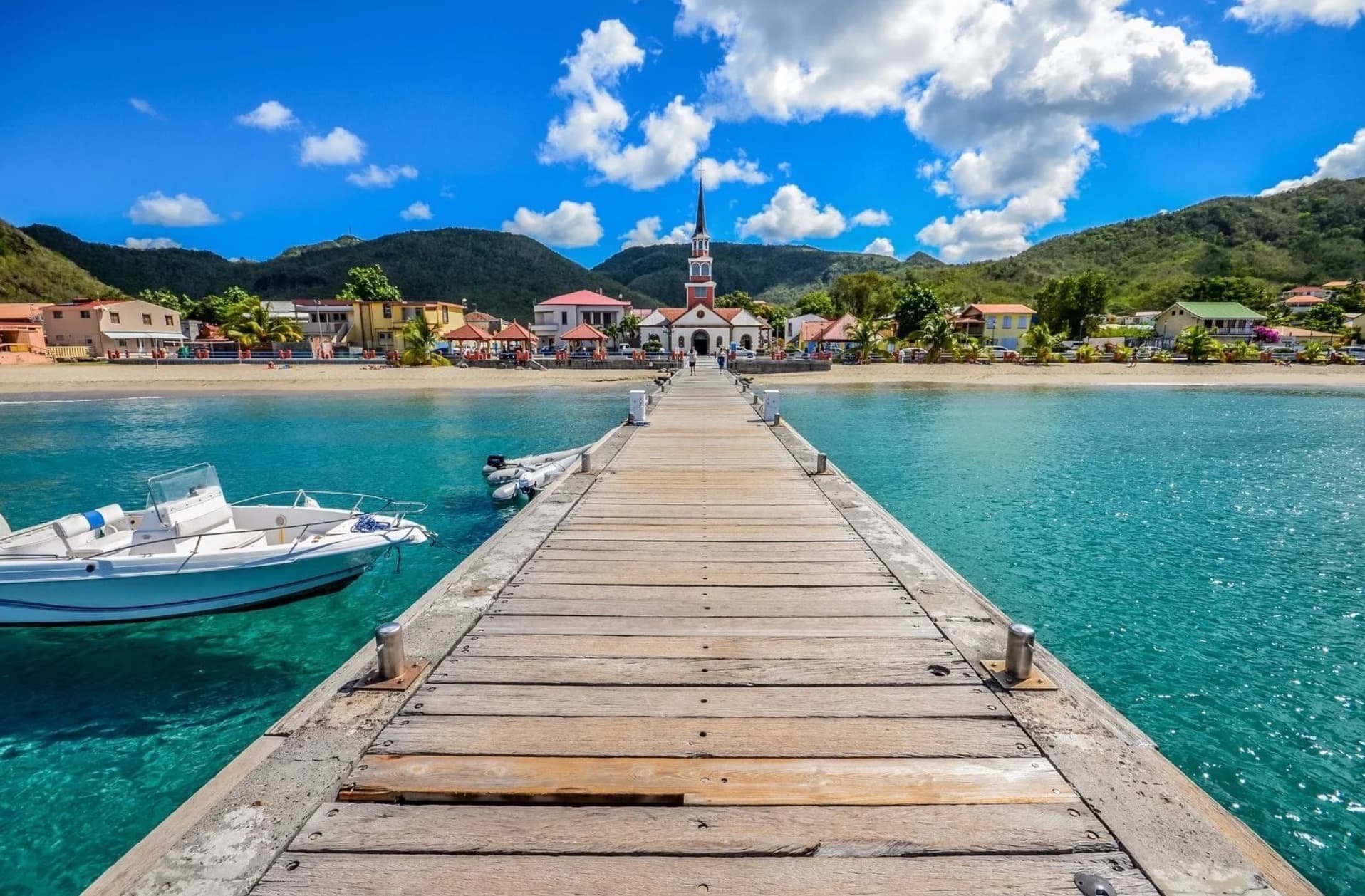 Colorful Creole houses in a historic village on Martinique