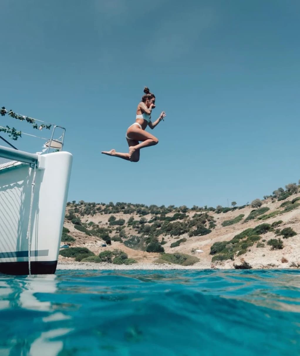 Lavender fields on the island of Hvar with sea views in the distance